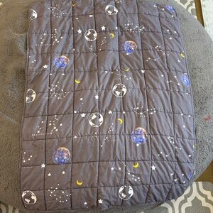 TOPCEE Weighted Breathable Blanket - 5 lbs grey space 36 * 48 inches euc
